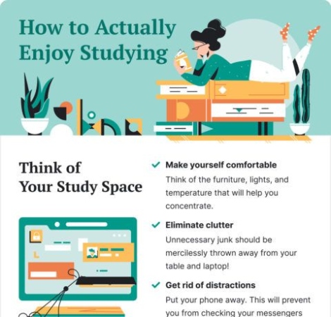 Niche Utama 2 How To Make Studying More Enjoyable - E Learning Infographics