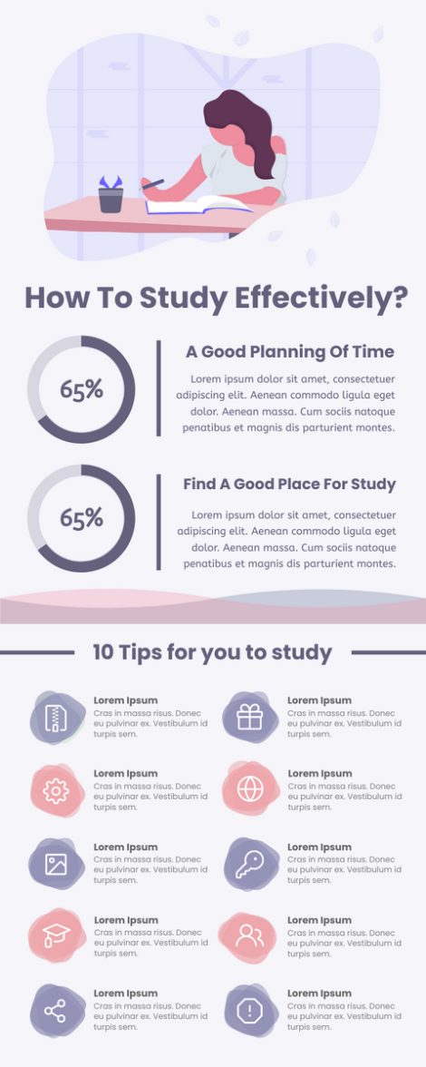 Niche Utama 2 How To Study Effectively Infographic  Infografik Template